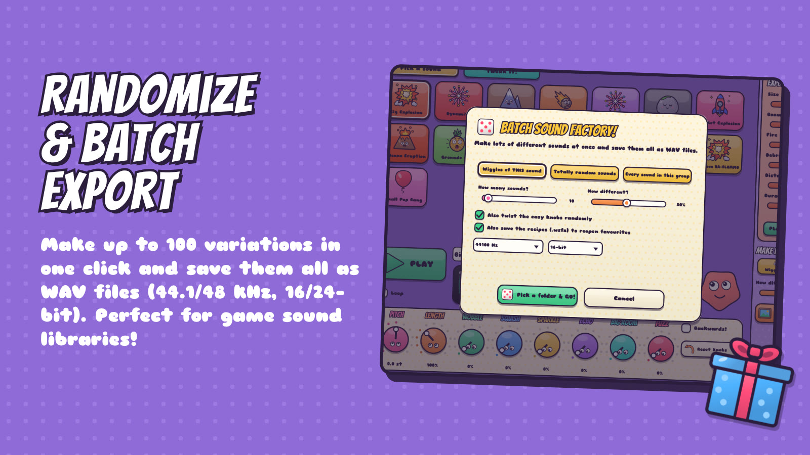 Randomize and batch export